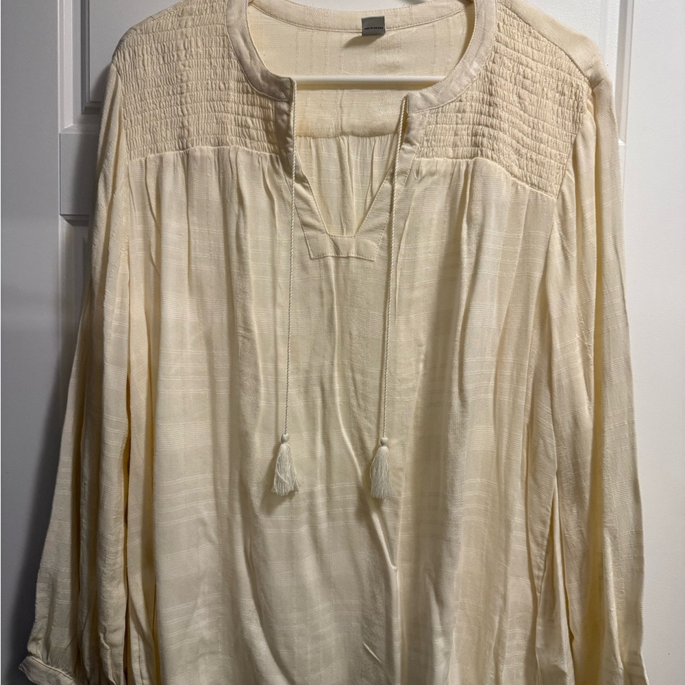 Elegant Cream Women's Top